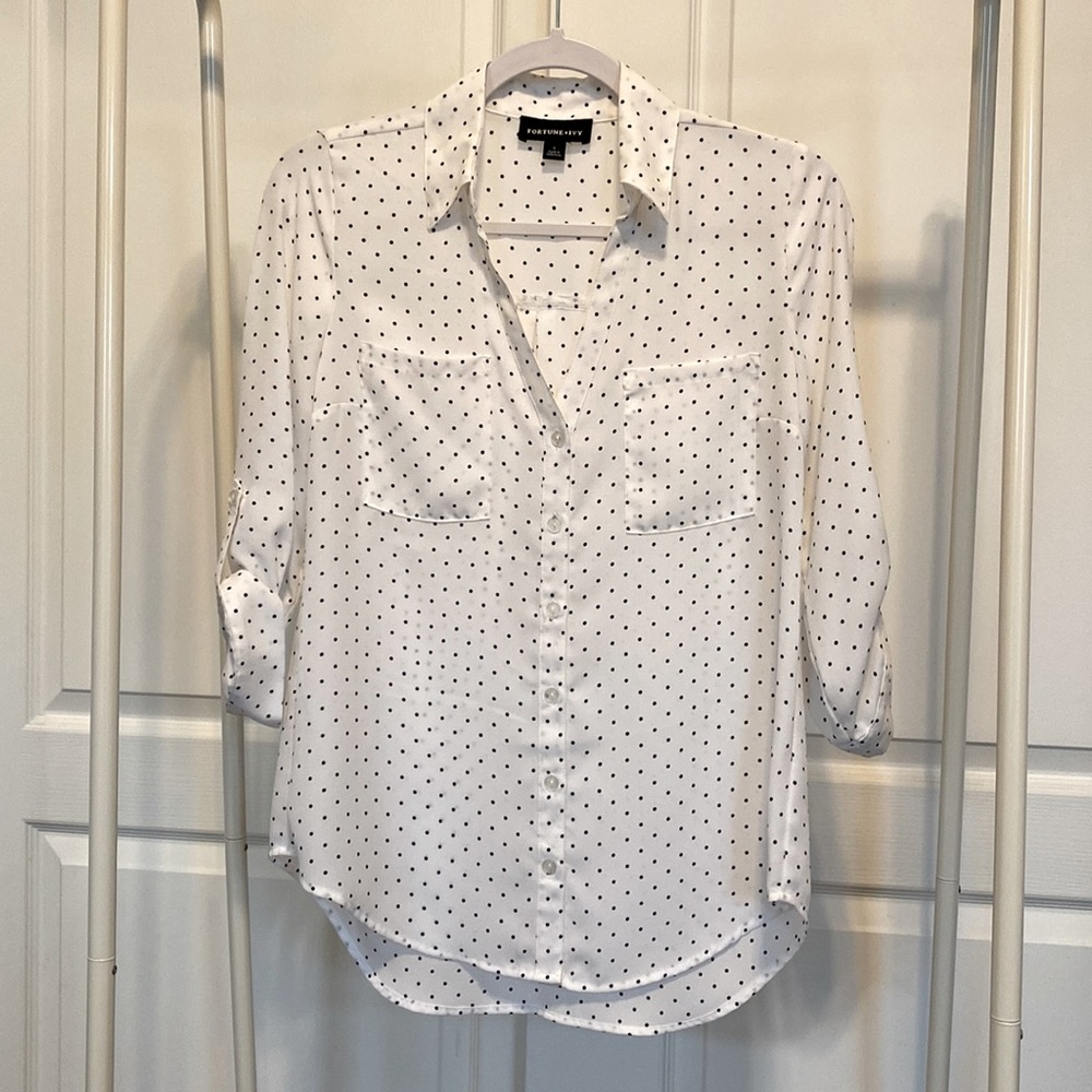 Fortune + Ivy Christelle Button Down Blouse